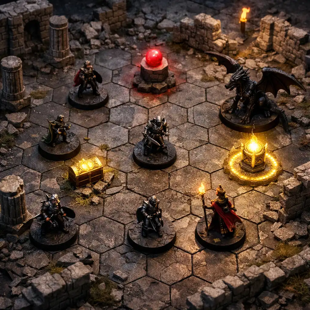 Taktická bitevní mapa první kapitoly kampaně Return to Realms